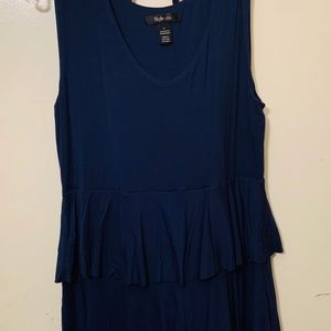 Navy Blue Ruffle Dress